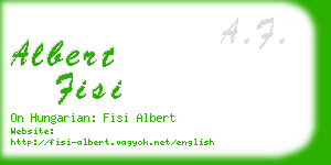 albert fisi business card